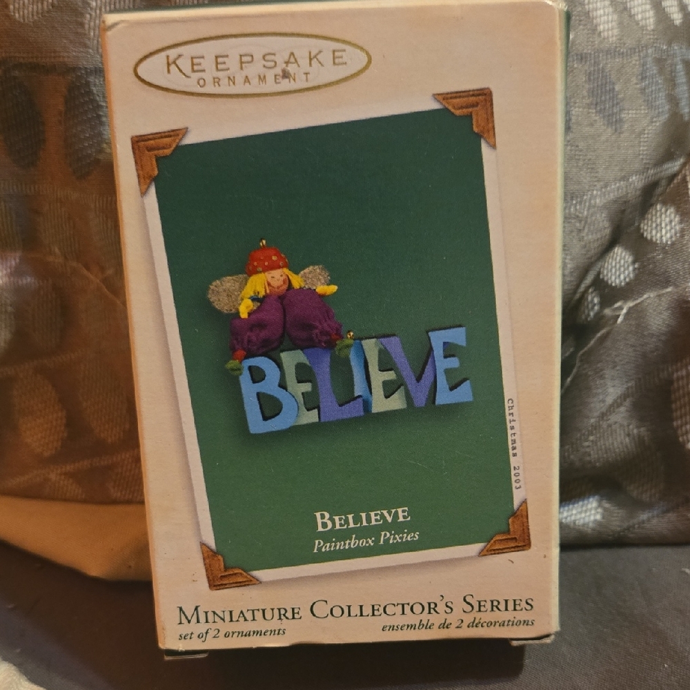 Hallmark Keepsake Ornament - Believe Paintbox Pixies in Blue and Purple